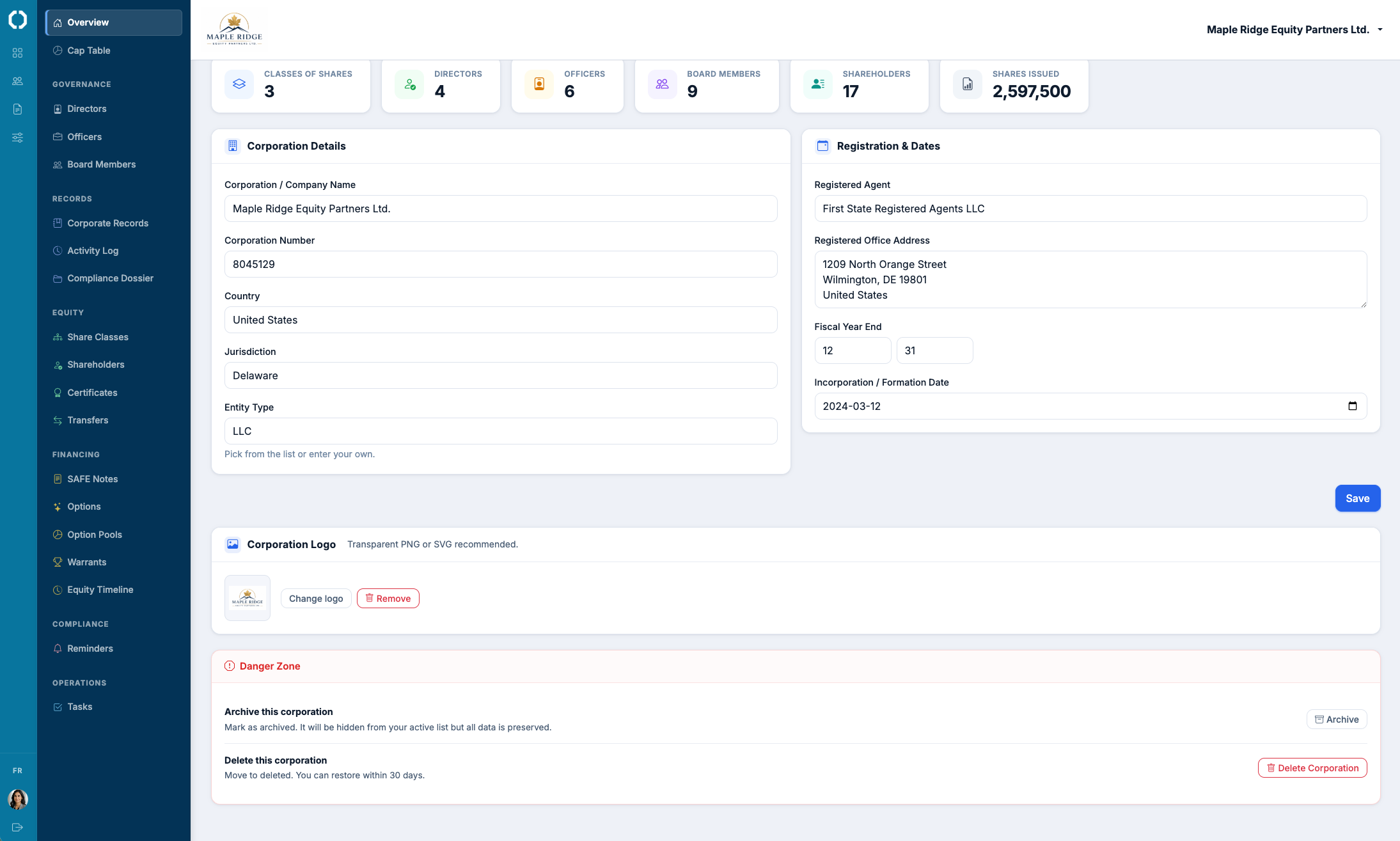 The dissolve workflow in Octelligence.